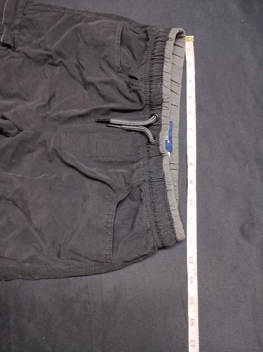 Univibe Gray Elastic Waist Cargo Shorts - Picture 3 of 3